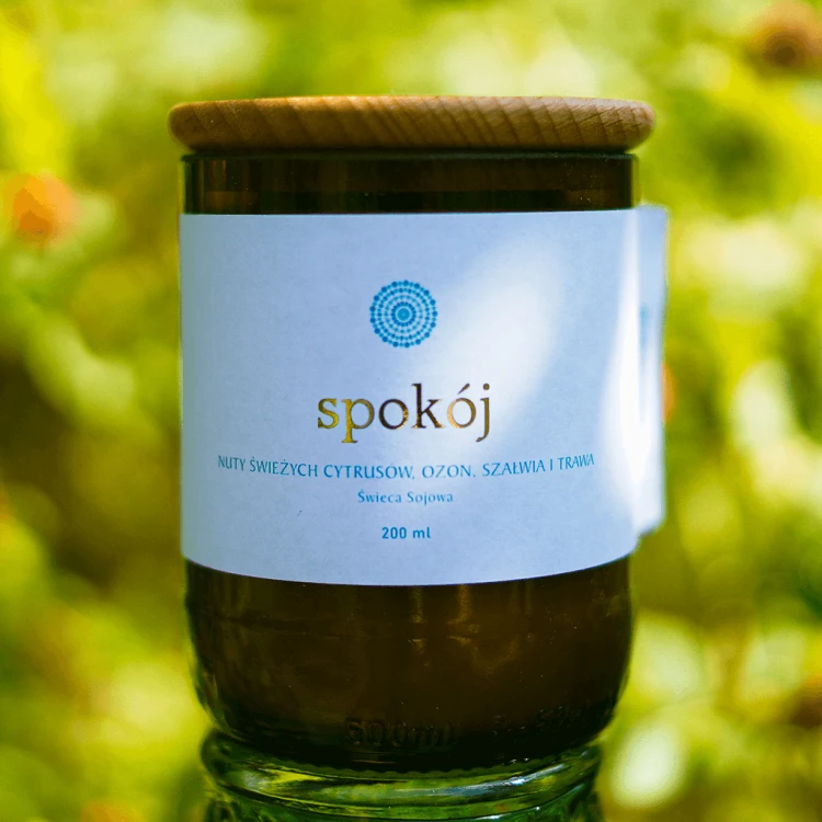 Ekologiczna świeca sojowa SPOKÓJ 200 ml 
Mandala HARMONY by Mandala Yoga