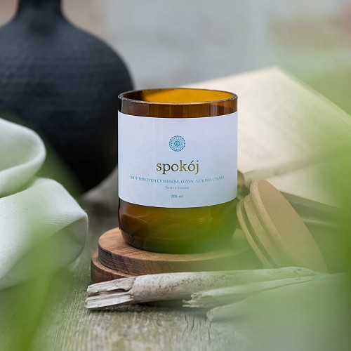Ekologiczna świeca sojowa SPOKÓJ 200 ml 
Mandala HARMONY by Mandala Yoga