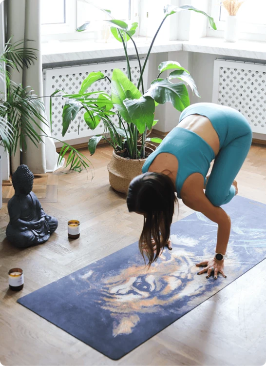 Mandala Yoga mata antypolizgowa mikrofibra Tiger Head (1).png