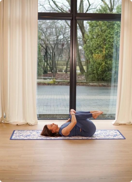 Mandala Yoga mata antypolizgowa mikrofibra Floral Blue (4).png