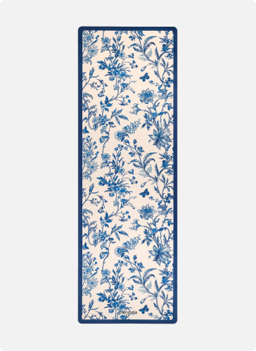 Mandala Yoga mata antypolizgowa mikrofibra Floral Blue (1).png