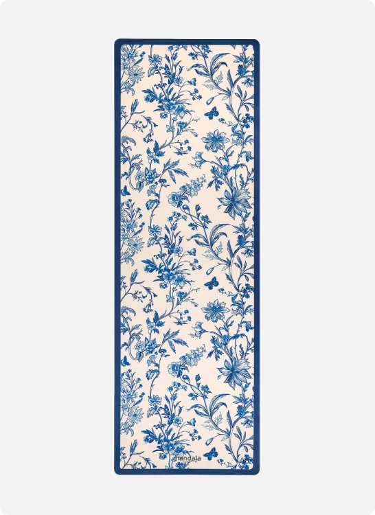 Mandala Yoga mata antypolizgowa mikrofibra Floral Blue (1).png