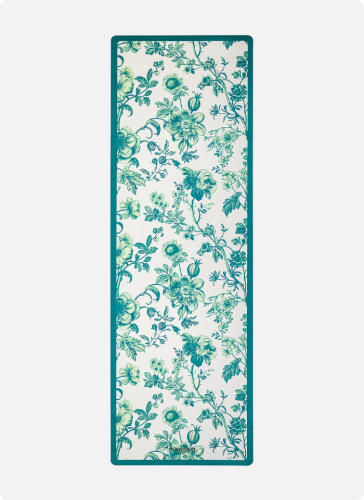 Mandala Yoga mata antypolizgowa mikrofibra Floral Green (2).png