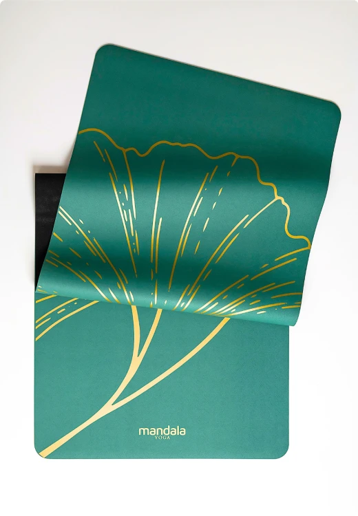 Golden Leaf SAGE 4mm – profesjonalna mata do jogi PU z antypoślizgową powierzchnią (2).png
